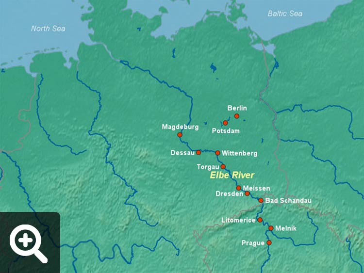 elbe river map europe