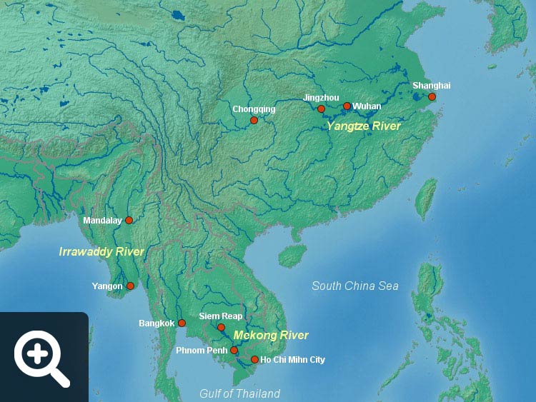 Asia River Map